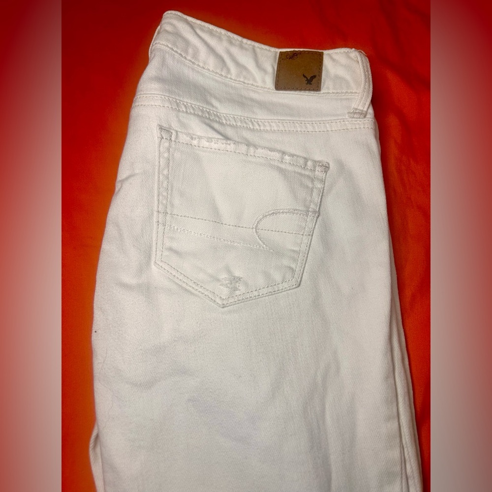American Eagle White Skinny Jeans - Size 2 Regular